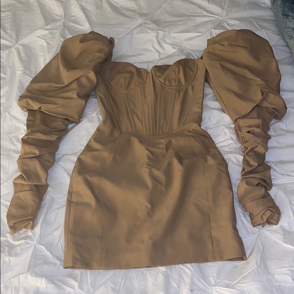 CORSET TUDOR SLEEVE MINI DRESS Mimii London - Picture 3 of 5